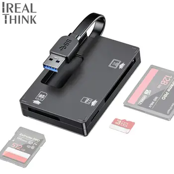USB 3.0 Kortelių Skaitytuvas USB 3.0 Atminties Kortelių Skaitytuvas Adapterį SD kortelių skaitytuvas su Kortelės Turėtojo Atveju, CF,SD/SDXC/SDHC,MMC,TF/Micro SD