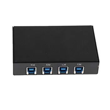 USB 3.0 Manuelle Bendrinimo Įjunkite Adapterį Switcher Geležies Lauke keturių Kompiuterių Teilen 1 USB Gert Hub 'is Drucker' is Skaitytuvas su laidais
