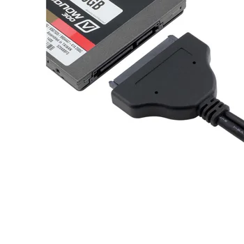USB 3.0 prie SATA 22Pin Adapterio Kabelis, skirtas 2.5 / 3.5 colių HDD Išorinio Maitinimo Kietajame Diske Skaičiuoklė