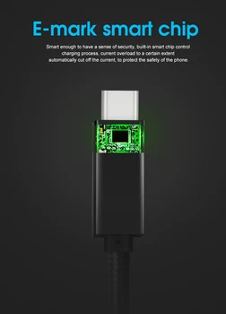 USB 3.1 Gen 2 Kabelio 5A PD Mokestis QC 3.0 įkroviklio kabelis, Garso ir Vaizdo įrašai, USB, C-C 3.1 Huawei P20 P10 Samsung S8/S9/S10