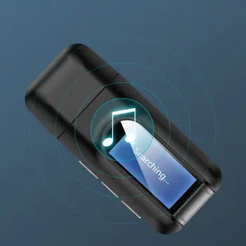 USB Bluetooth 5.0 Garso Imtuvas, Siųstuvas su skystųjų KRISTALŲ Ekranas 2IN1 Mini 3,5 mm Jack AUX USB Bevielio ryšio Adapteris, skirtas TV Car PC