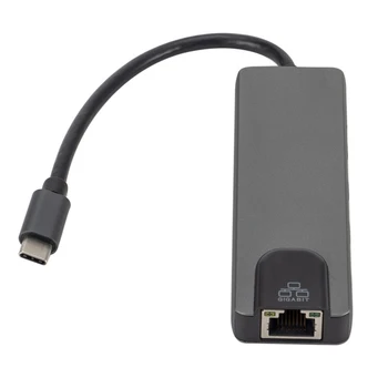 USB C Hub 5 in 1 Multiport Plokštę su HDMI 2 USB 3.0 Prievadai PD USB C RJ45 Gigabit Tinklo Adapteris, Atminties Kortelių Skaitytuvą, Nešiojamas