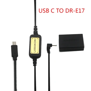 USB C Kabelio PD Kroviklį Mobiliesiems galia banko VP-E17 Manekeno Baterija, CA-PS700 Adapteris DR-E17 DC Jungtis Canon EOS M3 M5 M6
