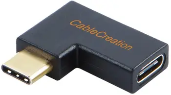 USB C Vyrų ir Moterų Adapteris,Dešiniuoju&Kairysis Kampas 90 Laipsnių USB 3.1 C Tipo Išplėtimo Plokštės (3A/10G) 