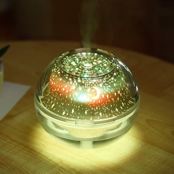 USB spalvinga naktį šviesos projekcija drėkintuvas darbalaukio drėkintuvas dulkinimo namų kvapo difuzorius purškimo office oro valytuvas