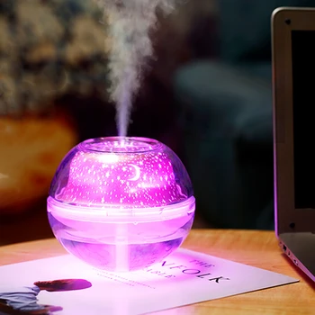 USB spalvinga naktį šviesos projekcija drėkintuvas darbalaukio drėkintuvas dulkinimo namų kvapo difuzorius purškimo office oro valytuvas