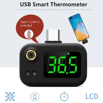 USB Termometras Mini mobilusis Telefonas Termometras Infraraudonųjų spindulių Termometras su Tipas-C Bendrą 