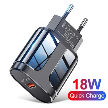 USB Įkroviklis 3A Greito Įkrovimo 18W Mobiliojo Telefono įkroviklį 