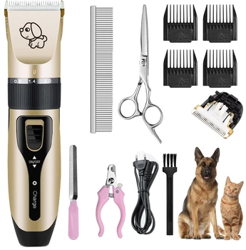 USB Įkroviklis Mažai Triukšmo naminių Gyvūnėlių Plaukų Žoliapjovės Elektros Kačių ir Šunų Plaukų Clipper Valiklis Cutter Augintiniai Šukavimas Plaukų kirpimas Mašina