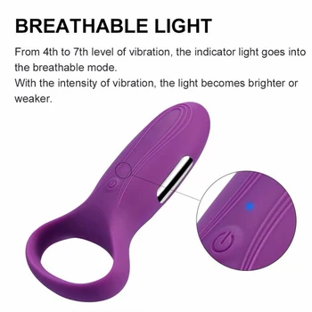 USB Įkrovimo 7 Greičio Vibracija, Masažas Žiedai Vyrams Vėlavimas, Ilgiau trunkantis Stimuliuoti Klitorį Žiedai Massager Moterims
