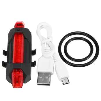 USB Įkrovimo Galiniai Saugos Įspėjimas Dviračių Šviesos Žibintas, Dviračio, Dviratis Šviesos diodų (LED) užpakalinis žibintas Nešiojamų Blykstės 1/3pcs