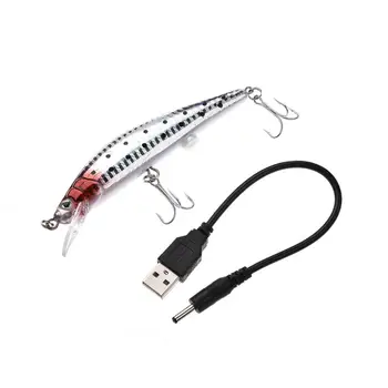 USB Įkrovimo Mirksi LED Šviesos Trūkčiojimas Žvejybos Masalas, Jaukas Elektros Gyvenimas-lyg Vibruotų, Žvejybos Masalas 1PCS Aukštos Kokybės