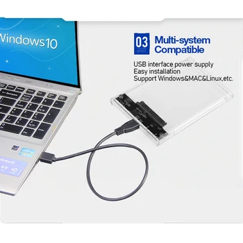 UTHAI G06 USB3.0/2.0 HDD Talpyklos 2.5 colių Serial Port SATA SSD Kietąjį Diską Atveju Paramos 6TB skaidraus Mobiliojo Išorinis HDD Atveju