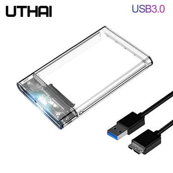 UTHAI G06 USB3.0/2.0 HDD Talpyklos 2.5 colių Serial Port SATA SSD Kietąjį Diską Atveju Paramos 6TB skaidraus Mobiliojo Išorinis HDD Atveju