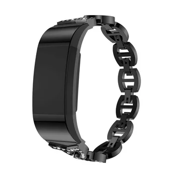Už Fitbit Mokestis 2 Smart Watch Grupė su kalnų krištolas Nerūdijančio Plieno Watchband Pakeitimo Dirželis Mokestis 2 VO