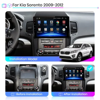 Už Kia Sorento 2 XM 2009 m. 2010 m. 2011 m. 2012 2din Automobilio Radijo Multimedia Vaizdo Grotuvas, Navigacija, GPS Android 9.1 2.5 D Ekrano Quad Core