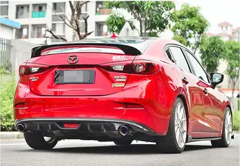 Už Mazda 3 Axela Spoileris-2016 M. Mazda3 Axela TF Spoileris ABS plastiko Medžiagos, Automobilių Galinis Sparnas Spalvos Galinis Spoileris