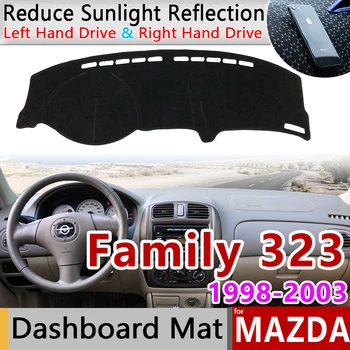 Už Mazda Šeimos 323 1998~2003 BJ neslystantis prietaisų Skydelio Kilimėlis Padengti Trinkelėmis skėtį nuo saulės Dashmat 