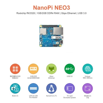 Už NanoPi NEO3 DDR4 1GB RK3328 Cortex A53 