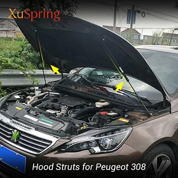 Už Peugeot 308 T9 2013 2018 2019 Automobilio variklio Dangčio Gaubtu Paramos Hidrauliniai Lazdele Ramstyti Barus, Liftas Pavasario Šoko Laikiklis Automobilio stiliaus