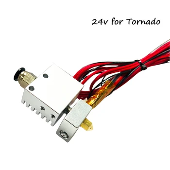 Už TEVO Tarantula PRO Tevo Tornado 1.75 MM Ekstruderiu E3D Hotend su MK8 0,4 mm Antgalis 12V 24V šildytuvas kasetė Thermistor