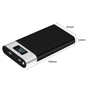 Už Xiaomi Mi Galia Banko 20000mAh Nešiojamas Įkroviklis USB Dual LCD Powerbank Išorės Baterija Bankas Greitai Įkrauti Powerbank Telefono