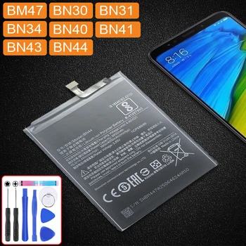 Už Xiaomi Redmi 5 Plius 4X 3X 3 3 4/ 4 Pastaba 4X 5A Pro Xiao Mi 5X Mi5X Baterija BN 44 BM47 BN30 BN31 BN34 BN40 BN41 BN43 BN44