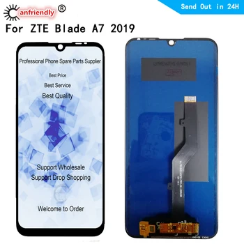 Už ZTE Blade A7 2019 P963F02 LCD Ekranas+Touch Ekranas skaitmeninis keitiklis modulis su karkasu montavimas ZTE Blade A7 Ekrano Remontas