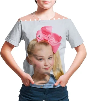 Vaikai Anime Marškinėlius Berniukų/Mergaičių Atsitiktinis Vasaros Kawaii T-marškinėliai trumpomis Rankovėmis Viršūnes Jojo 3d Dizaino Marškinėliai Vaikams Juokinga, T-Shirt