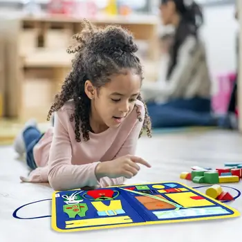 Vaikai BusyBoard Sagtis 1-5 Metų Amžiaus Zip Mygtuką Nėrinių Įrankis, Žaislas Montessori Ankstyvojo Ugdymo Suknelė Aids Ikimokyklinio Žaislai Vaikams