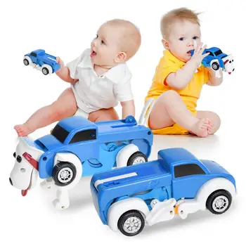 Vaikai Clockwork Šuo Automobilių Žaislas Deformuojamieji Automatinė Paversti Šunų Automobilių Transporto Clockwork Vėjo Iki Žaislas Vaikams, Vaikų Dovanų