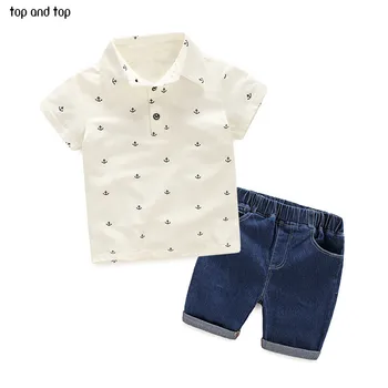 Vaikai drabužių rinkinys, Vaikams Drabužiai Berniukui Drabužių Rinkinius, Print T Shirt + Trumpas Mažylis Berniukas Drabužių Nustatyti roupas infantis