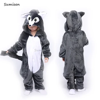 Vaikai Kigurumi Pižama Vaikams Kugurumi Panda Šalies Cosplay Kostiumų Paršelių Onesies Merginos Vienaragis Sleepwear 4 6 8 10 12 metų