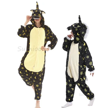 Vaikai Kigurumi Vienaragis Pižama Vaikams, Kūdikių Gyvūnų Kombinezonai Jumpsuit Onesie Panda Pajama Sleepwear Merginos Cosplay Pyjama Pijamas