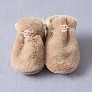 Vaikai miela Vaikiška avalynė 0-1 metų mergaitė, berniukas, patogus patalpų Grindų medvilnės batai Minkštas padas neslidus batai rudens-žiemos
