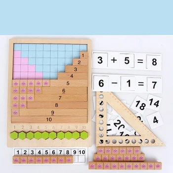 Vaikai Montessori Matematikos mokymo priemonių Mediniai Žaislai Vaikams Mokytis lauke Kūdikių Ankstyvojo Ikimokyklinio Mokymo Dovanos