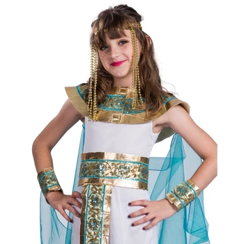 Vaikai Mėlyna Kleopatra Vaikas Helovyno Cosplay Kostiumų Atgal Į Egipto, Kaip Garsioji Karalienė Istorinis Vaidina Role Play