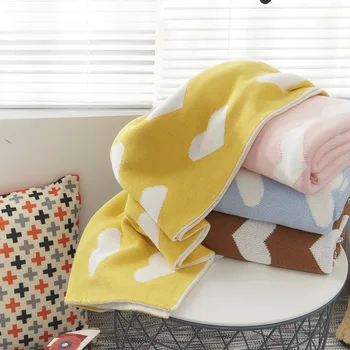 Vaikai patalynė antklodės manta bebe cobertor kūdikių suvystyti deken medvilnės naujagimių antklodė infantil vonia rankšluostį mezgimo antklodės 90*110CM