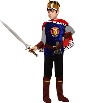 Vaikai princas kostiumas vaikams, helovyno cosplay karaliaus kostiumas vaikų vaikų vaikų vaikų fantazija