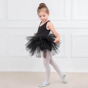 Vaikai Tutu Suknelės Mergaičių Gimnastikos Kostiumas Vaikų Šokių Drabužius, Naudotis Drabužių Baleto Suknelė Mergaitėms Medvilnės One-piece Suknelė