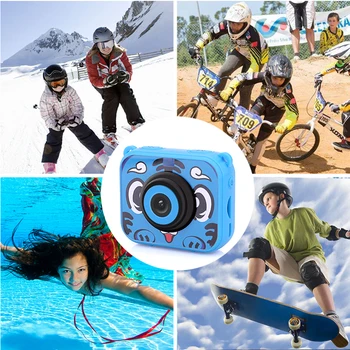 Vaikai Vaikai Veiksmų Fotoaparato Švietimo Žaislai Vaikams Dovanų Skaitmeninė Kamera, 1080P Vaizdo Kamera, Kamera Sportui, atsparus Vandeniui Rinkinys