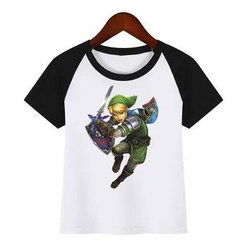 Vaikams, Cartoon Legend of Zelda O-Neck T Shirt Tees Vasaros Mados Viršūnes Vaikus mergina T-Shirt Berniuko ir Mergaitės Drabužiai.