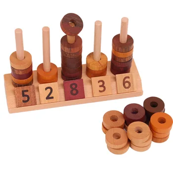 Vaikams, Mediniai Montessori Žaislas Vaikus Matematikos Žaislai Skaičiavimo Žaislai Skaičius Blokų Formos Rūšiavimo Skaičius Ankstyvojo Mokymo Priemonė Vaikams, Dovanos