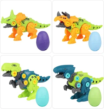 Vaikams Mokomieji Žaislai Išardymas Dinozaurų Dėlionės Kartu Žaislai Vaikams Animacinių Filmų Gyvūnų Surinkti Blokai Varžtas Žaislai