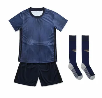 Vaikams Rinkiniai futbolo uniformos, berniukai ir mergaitės, sporto, vaikų, jaunimo mokymai tinka tuščią custom print futbolo rinkinys su kojinių