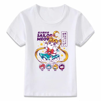 Vaikiški Drabužiai Marškinėliai Mėnulio Palaima Sailor Moon Vaikų marškinėliai Berniukams ir Mergaitėms Bamblys Marškinėliai Tee,ZKP707A