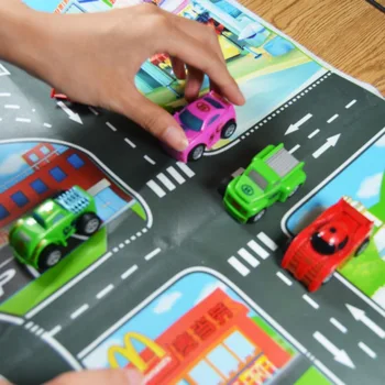 Vaikų Automobilių Žaislai, 10 Automobiliai + 1 Žemėlapis City Stovėjimo Žemėlapio Kelių Žemėlapis Žaislas Modelio Automobilių Laipiojimo Pad anglų Vaikų Dienos Vaikų Dovanų