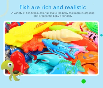Vaikų Magnetinio Žvejybos Tėvų-vaikų Interaktyvūs Žaislai Žaidimas Vaikams, Žuvų Kūdikių Vonios Žaislai, Lauko Žvejybos Žaislas