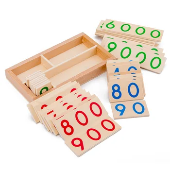 Vaikų Mediniai Montessori Numeriai 1-9000 Mokymosi Kortelės Matematikos Mokymo priemonių Ikimokyklinio Ankstyvojo Ugdymo Švietimo Žaislai