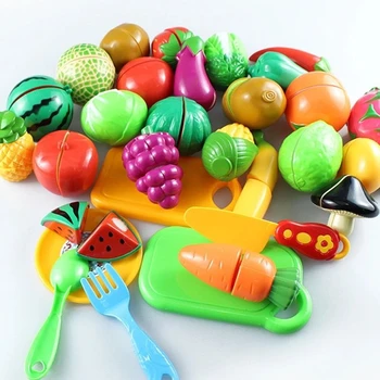 Vaikų Žaisti Namus Žaislas Supjaustyti Vaisių Plastiko Daržovių Virtuvės Kūdikių Klasikinis Vaikų Žaislai Apsimesti, Playset Švietimo Žaislai